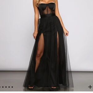 Windsor mesh bustier dress